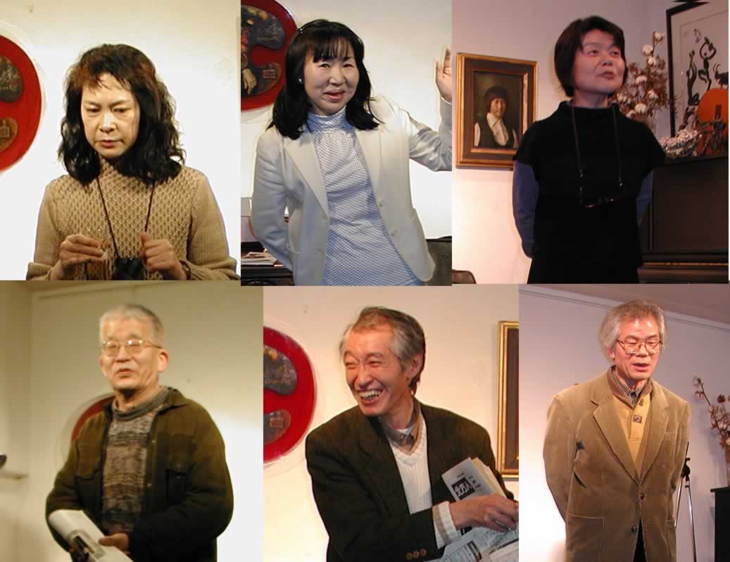 左上より牧野千穂さん、牧野節子さん、金井ゆり子さん、西江雅之氏、小谷厚三氏